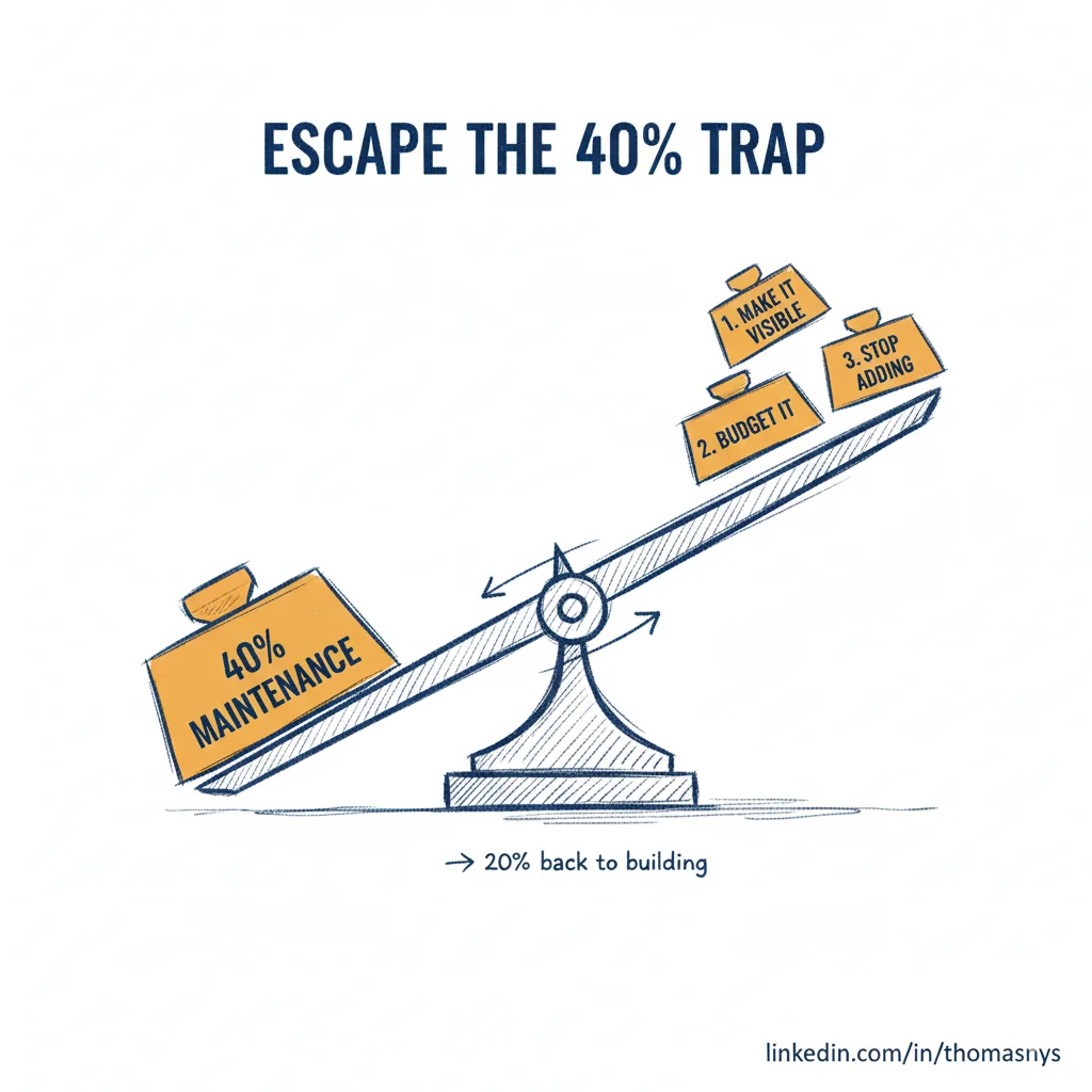 Technical debt maintenance costs - strategies to reduce 40% engineering overhead