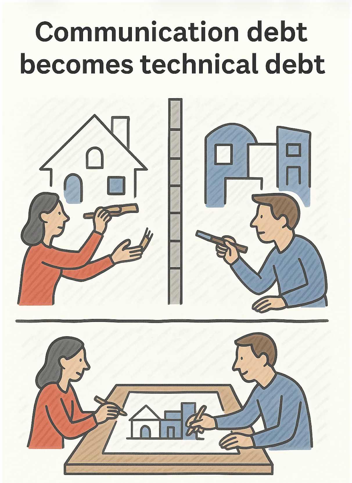 Communication debt impact - how team misalignment creates technical debt