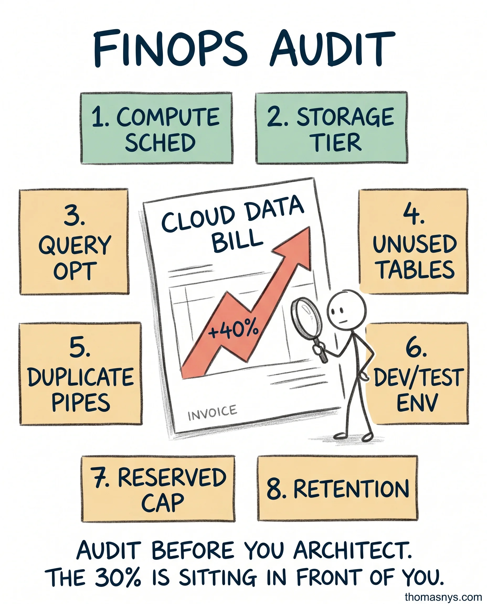 FinOps for Data Audit Checklist (8 Cost Levers)