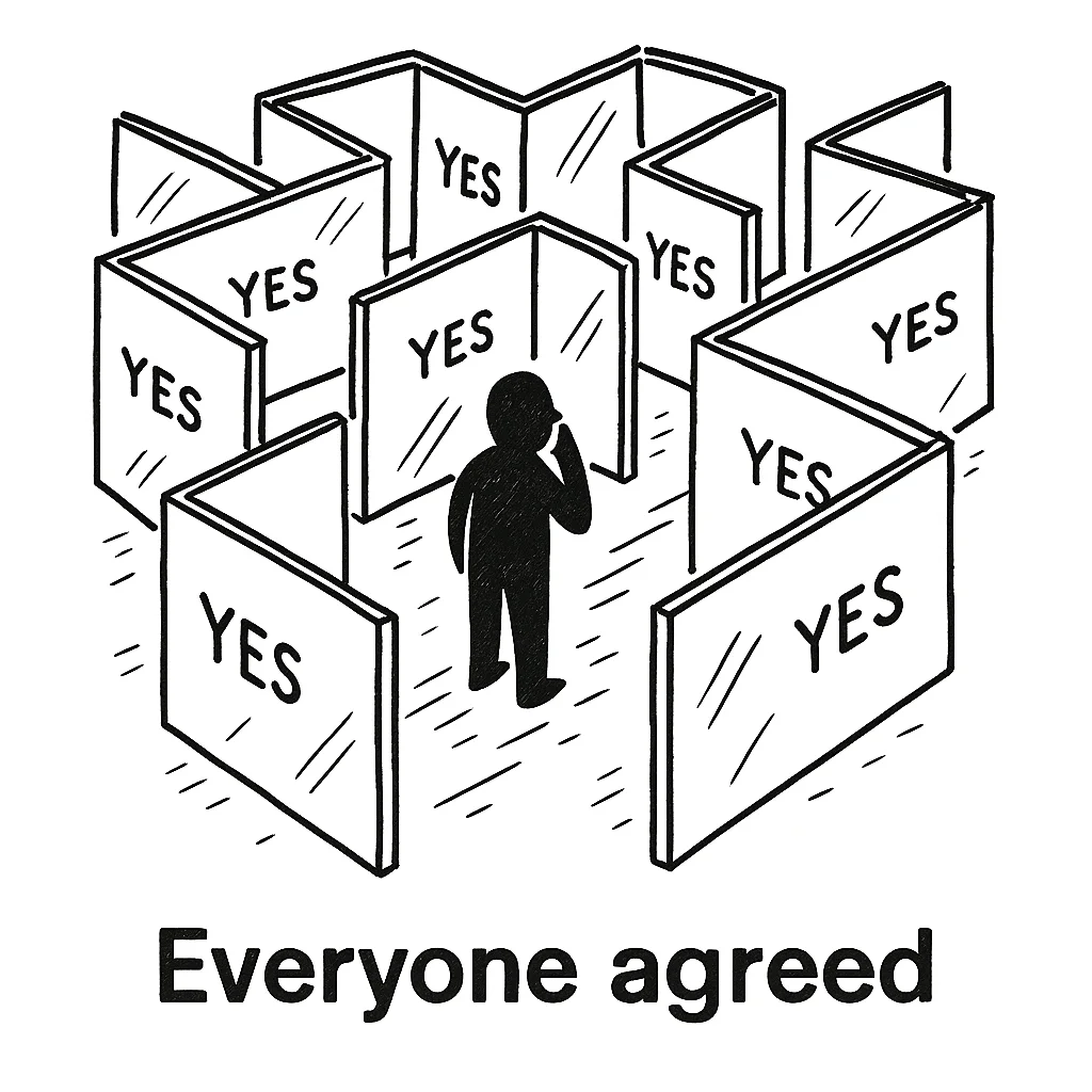 Team alignment red flags - when instant agreement signals avoidance