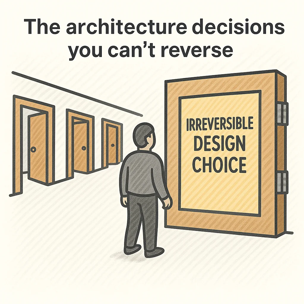 Irreversible architecture decisions - recognizing one-way doors in system design