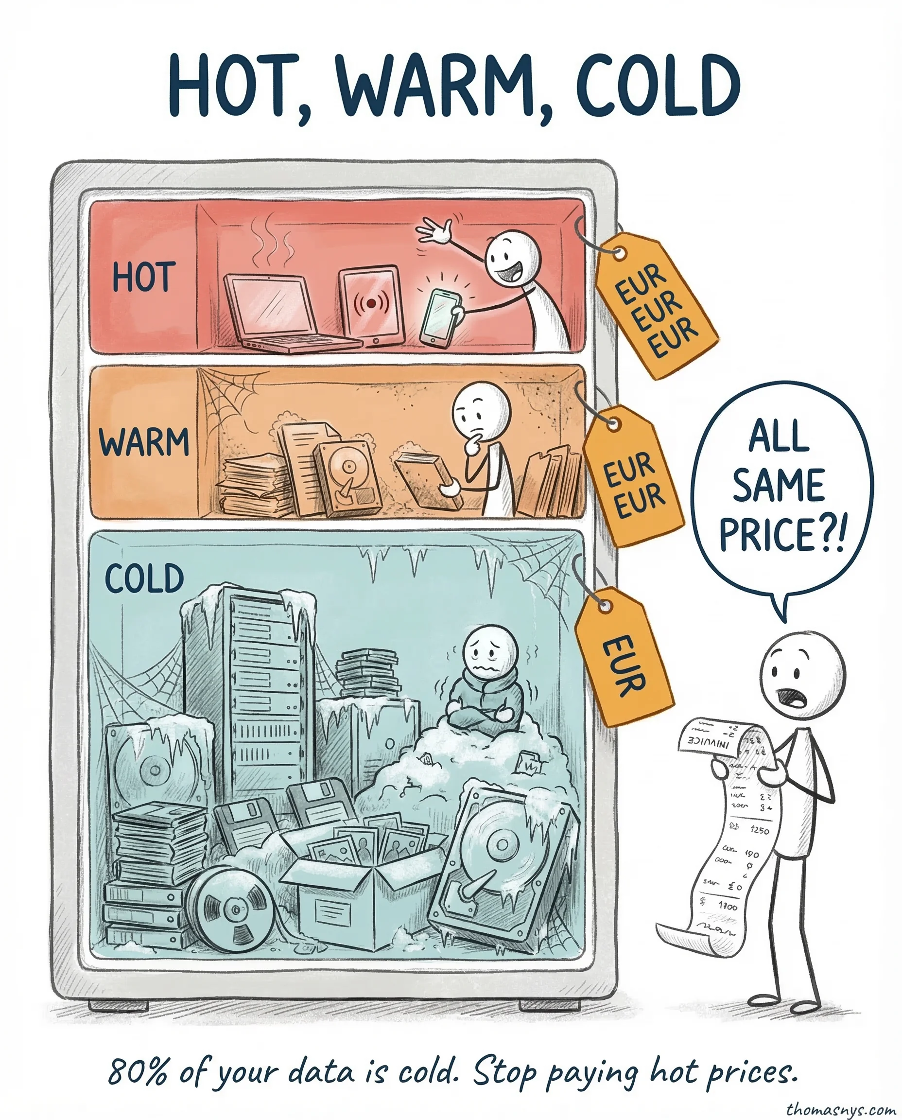 The Tiered Storage Strategy (Hot, Warm, Cold)