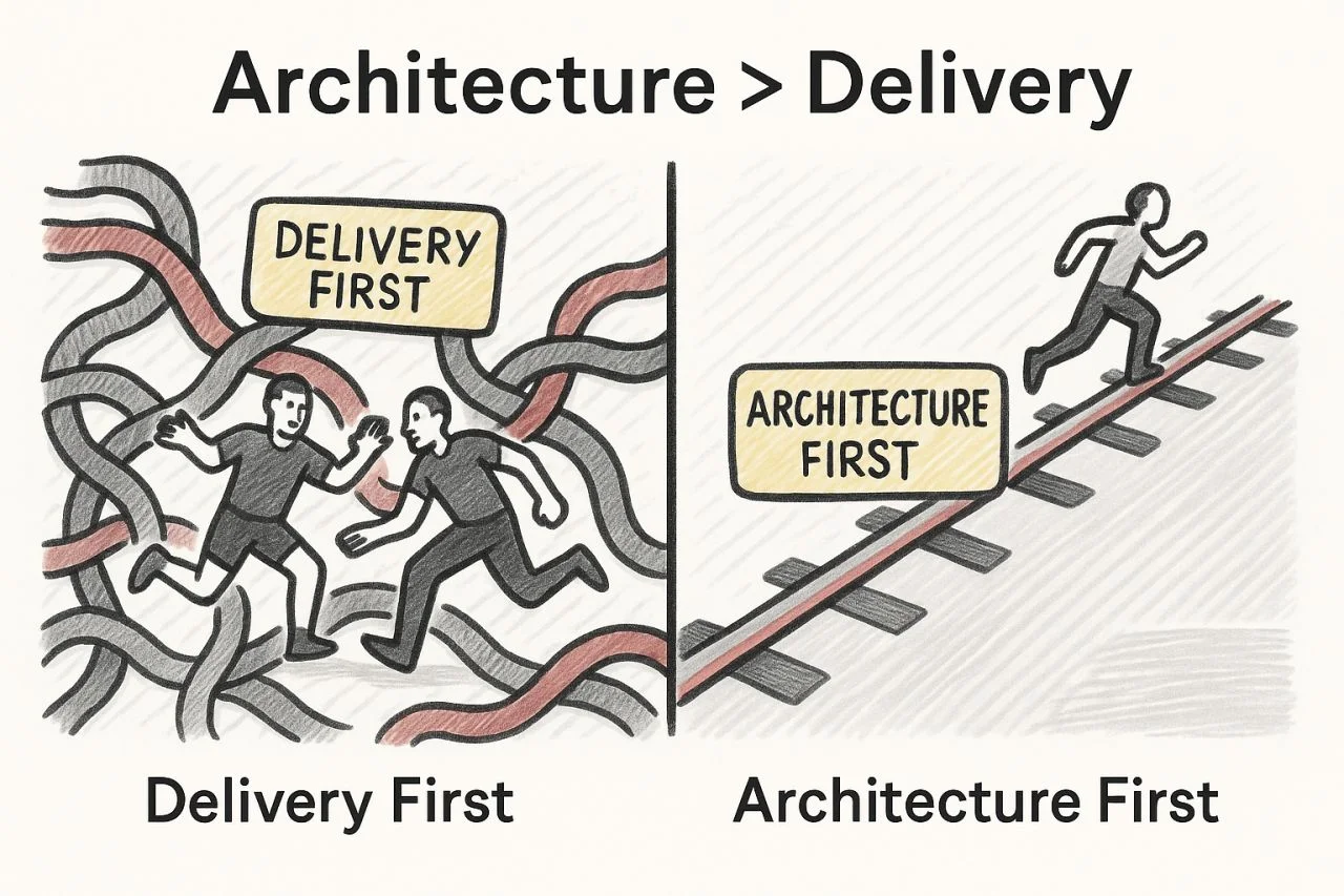 Velocity paradox in engineering - how shortcuts become walls at speed